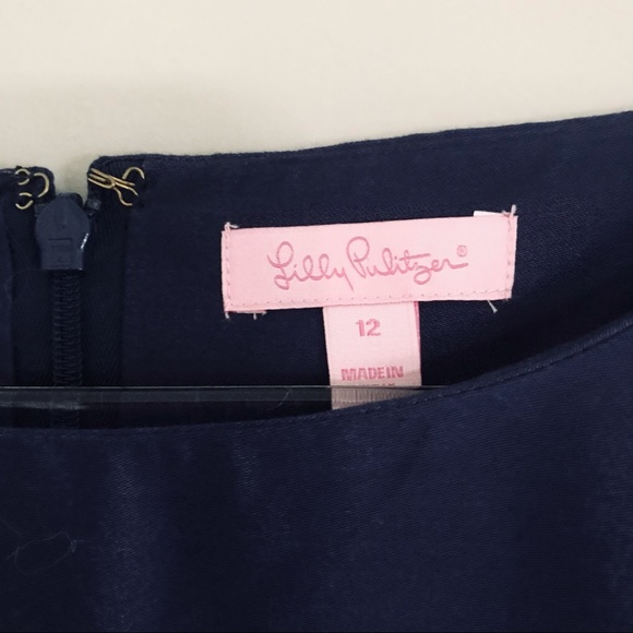 LILLY PULITZER | 12 | Navy/Coral Floral | Shift - Picture 3 of 12